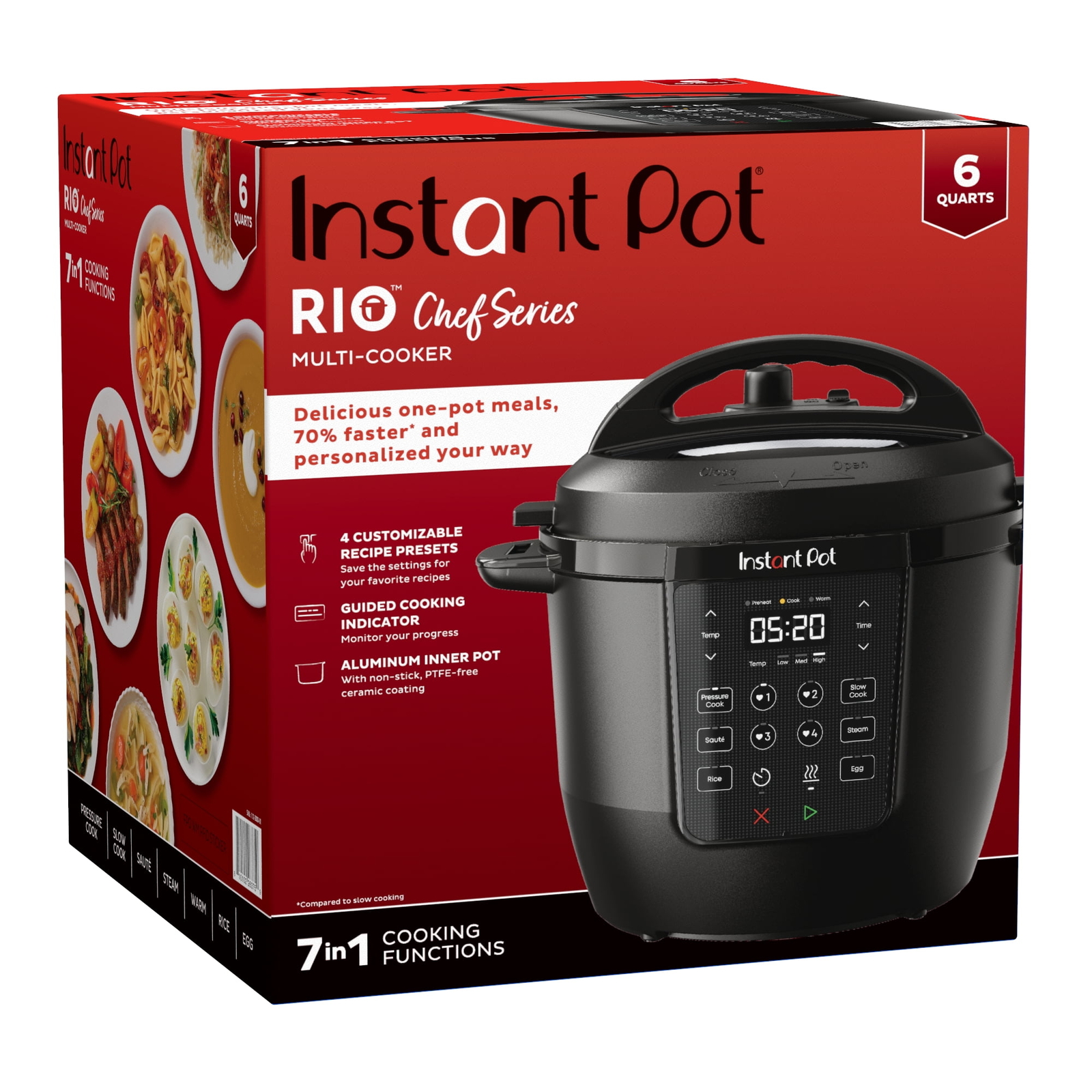 Instant Pot RIO Chef Series 6 Qt Pressure Cooker and Multi-Cooker