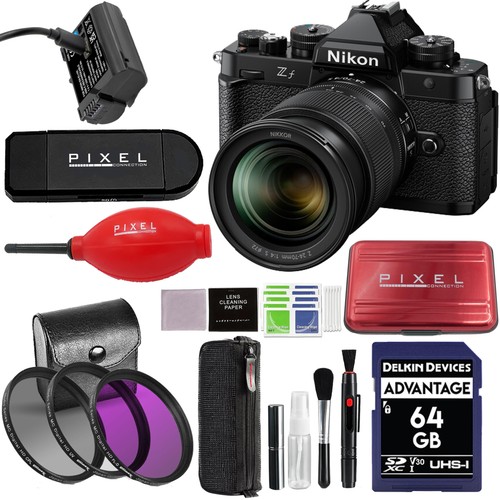 Nikon Zf Mirrorless Camera w/ 24-70mm f/4 Lens (Black) & Accessory Bundle | 1772