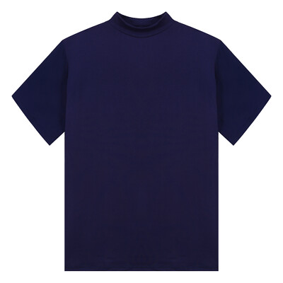 Men's Short Sleeve T-shirt Casual Fit Basic Tops Mock Neck Pullover Undershirt