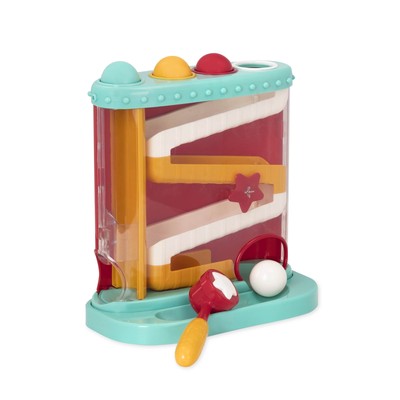Battat â   Pound & Roll â   Baby Activity Toy Station with 1 Toy Hammer & 4