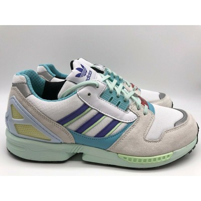 Adidas Men s Originals ZX 8000 Sneakers White/Aqua EF4366 Size 8 NWT 