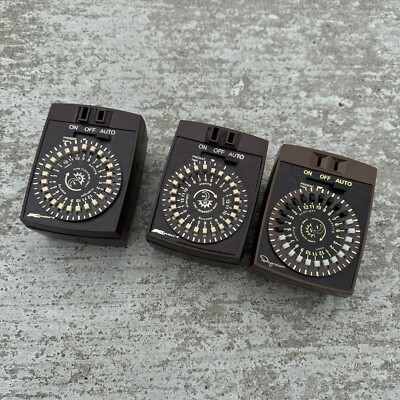 Set 3 Vintage Timemaster Ingraham Multiple Program Timer Model W/ K-Mart Timers
