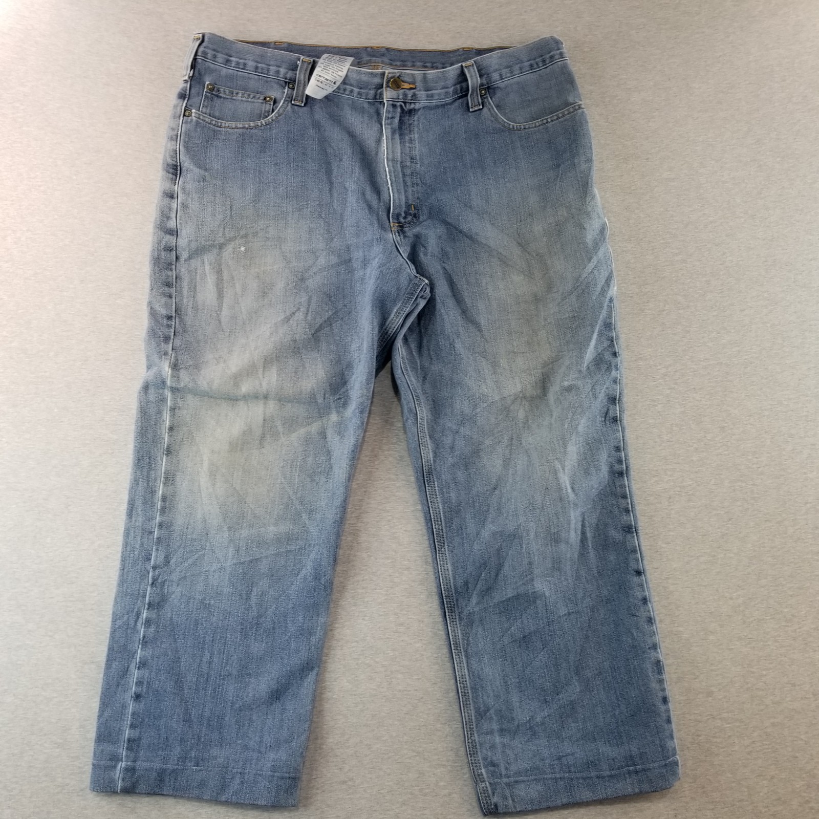 Carhartt Jeans Men's Sz 40X26 Blue Wash Quality Normcore Altered See Measurement