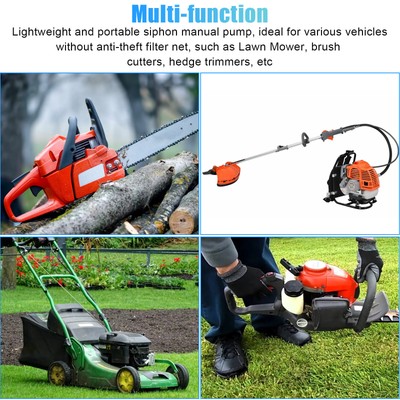 Portable Gas Transfer Siphon Pump Gasoline Hose Oil Water Fuel Petrol Hand Pump