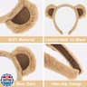 Vovii Bear Ears Headband for Women and Girls, Furry Animal Ears Headbands Hair Accessories for Adult Halloween Cosplay Costume（Brown