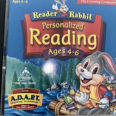 Reader Rabbit Reading + Math Ages 4-6 PC CD kids learn read words