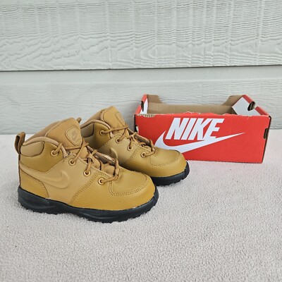 Nike Manoa LTR TD Wheat Tan Brown Boot Shoe Toddler SZ 10C BQ5374-700 Hiking