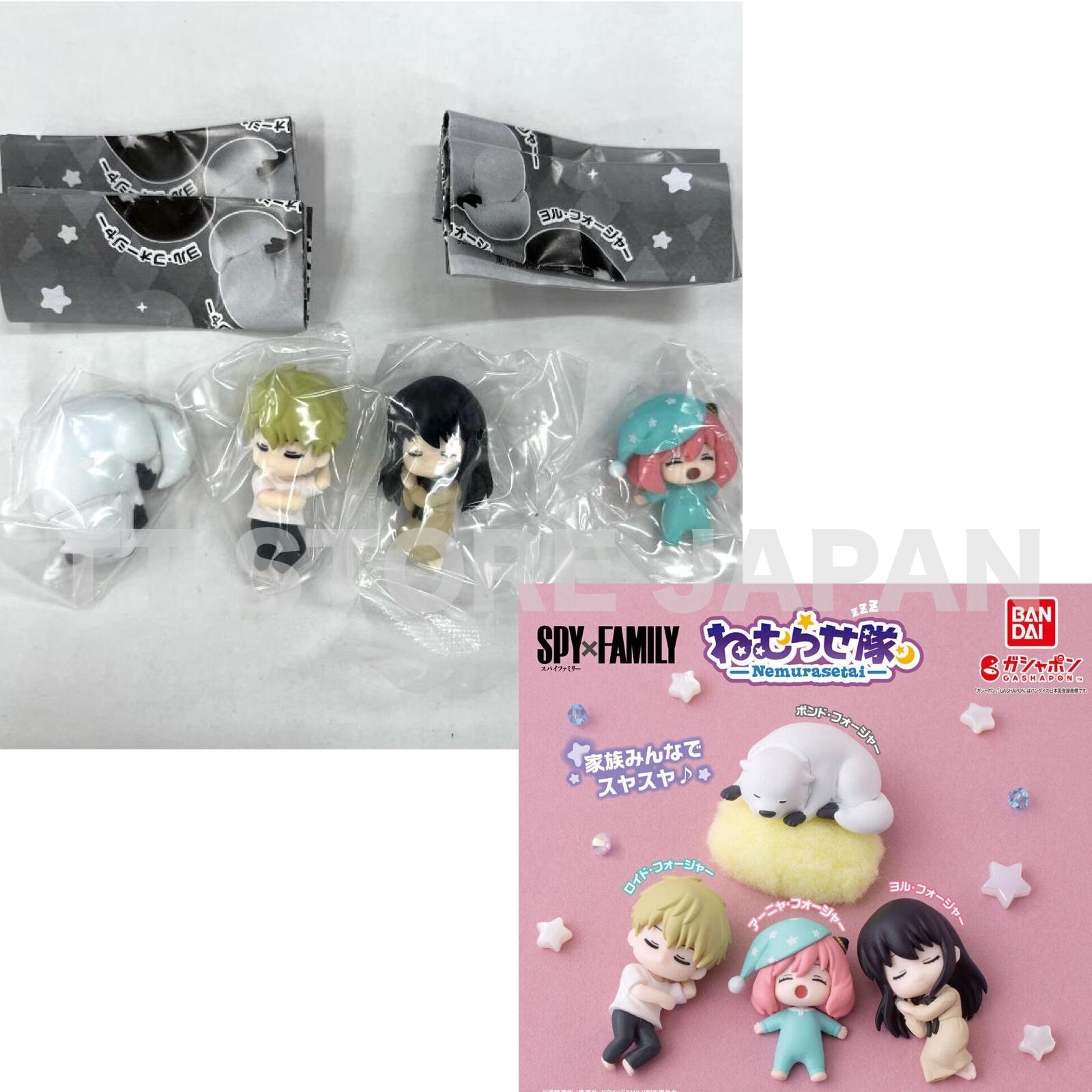 【nemumi様】footprints SPY x FAMILY Capsule Toy Nemurasetai Complete Set Sleeping