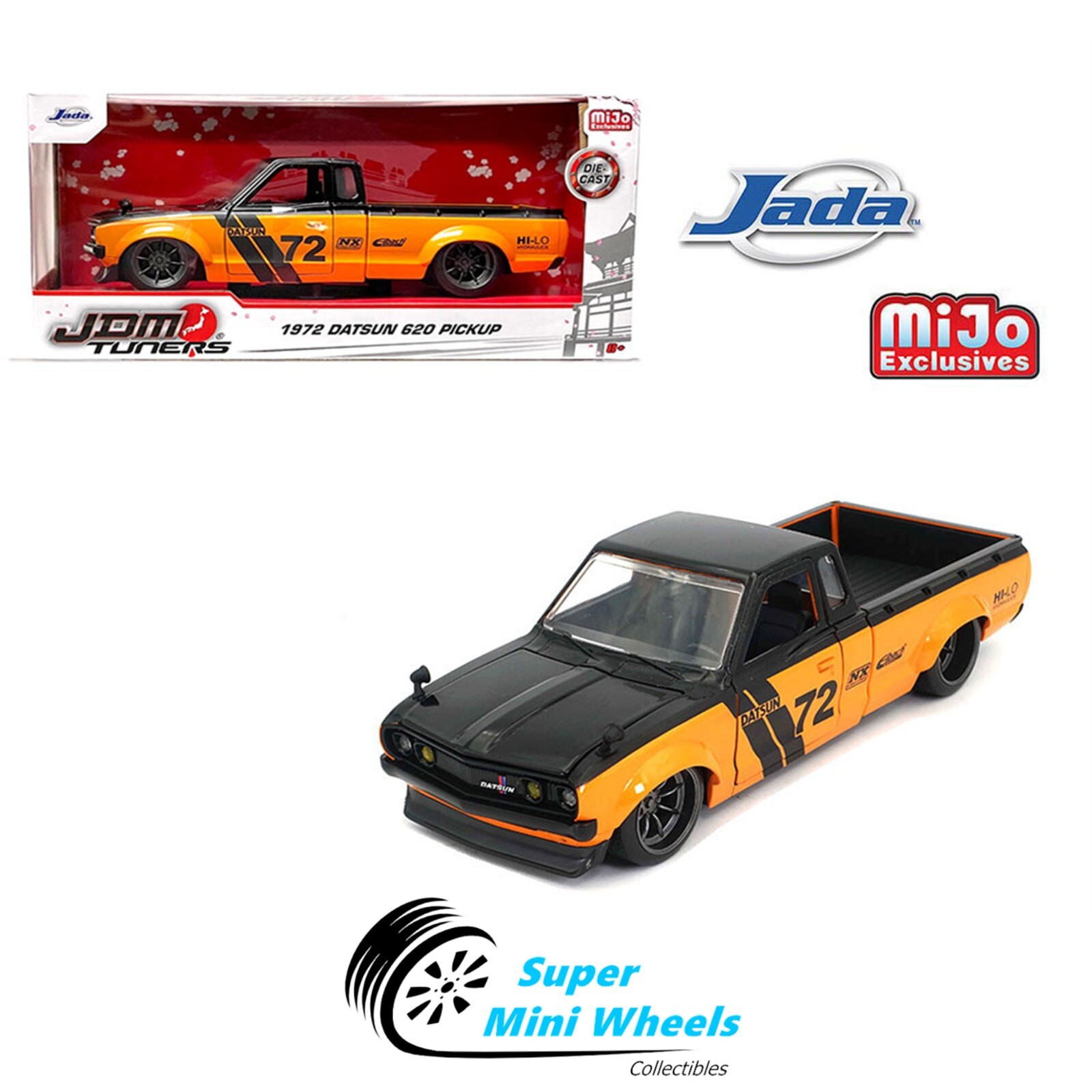 1/24？　1972 DATSUN 620 PICKUP Amazon.com: Jada Toys JDM Tuners 1:24 Scale Die-Cast 1972