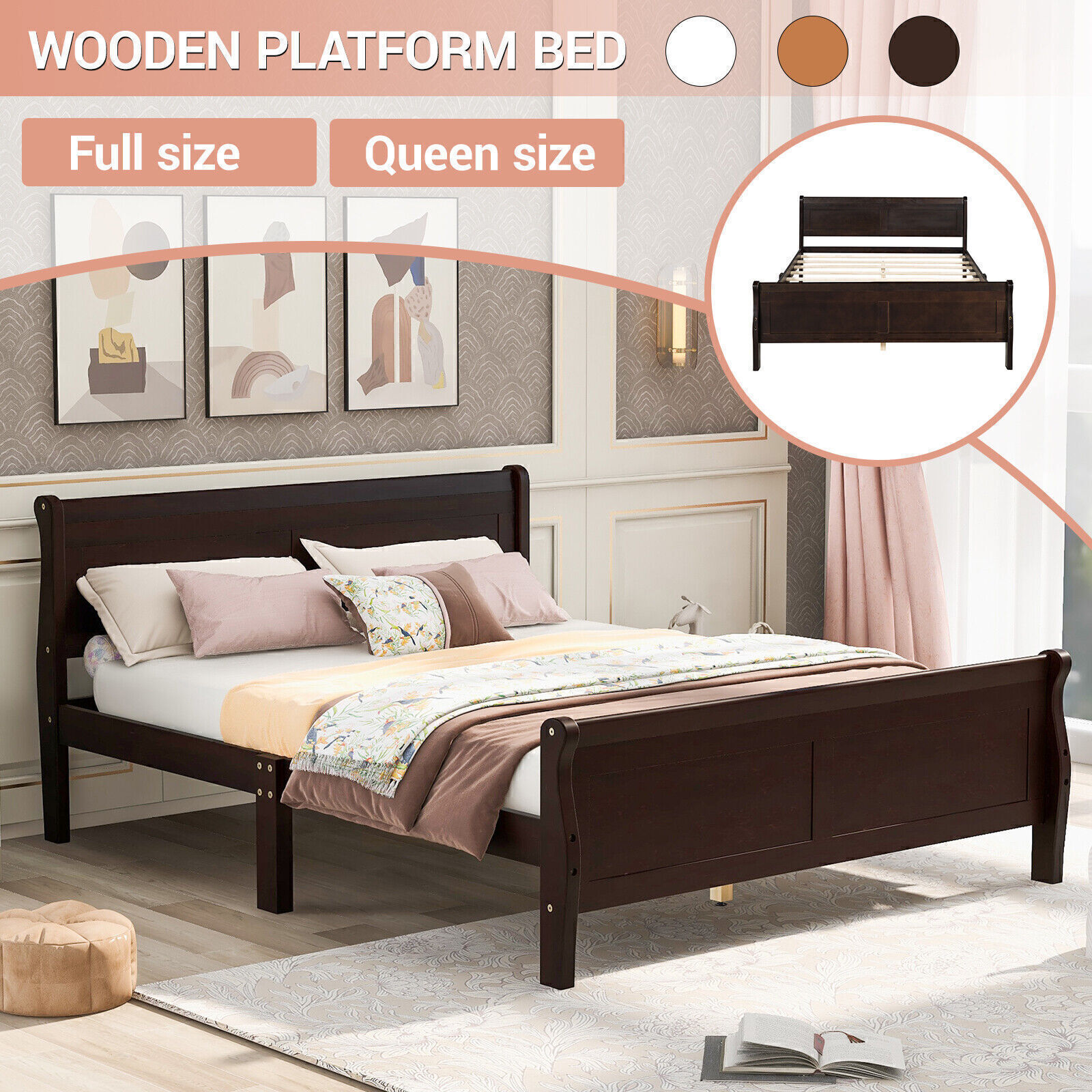 Foundation W/headboard Footboard Us