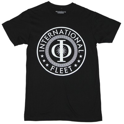 Ender's Game Girls Juniors T-Shirt -  International Fleet Circle Logo Pic