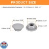 uxcell 15Pcs Silicone Plugs, Rubber Round Snap in Locking Hole Plugs for 10-10.5mm Hole, Hole Stoppers Waterproof Hole Plug for Metal Tube, Furniture End Caps Inserts, Grey