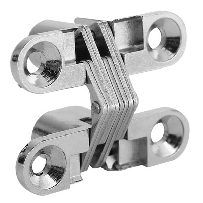 Hidden Door Hinge, 180 Degree Concealed Cross Hinges, 1PC Zinc Alloy Invisibl...