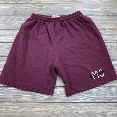 soffe juniors womens medium athletic sweatshorts ''MG'' dance maroon