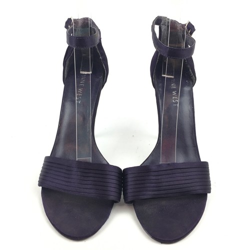 Nine West Womans Heels Size 7.5 M-berkelium Purple Satin Formal Party Prom