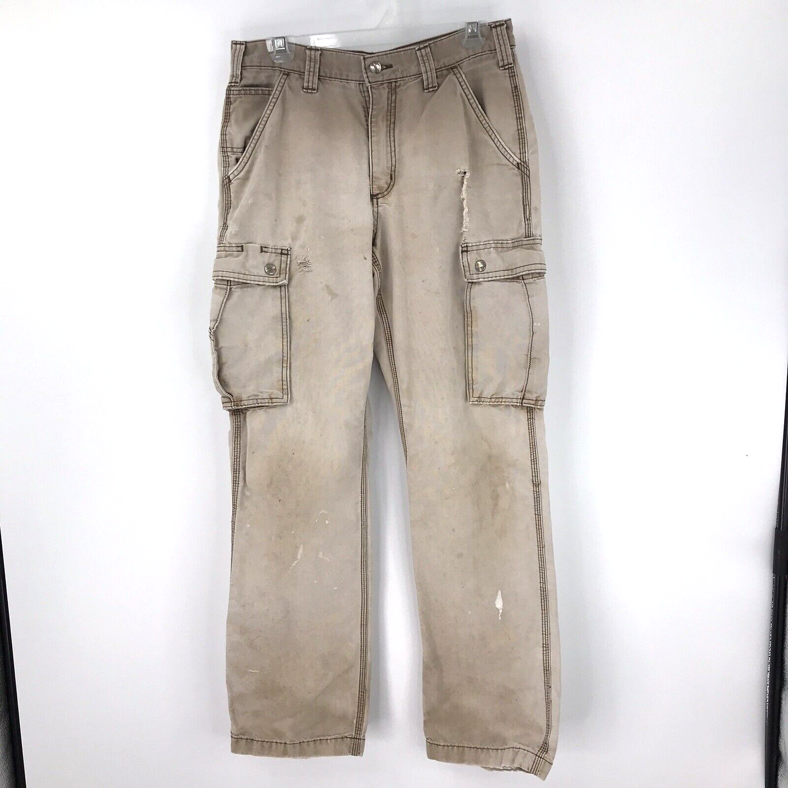 Carhartt painter pants 38×32 Carhartt Men's 38 in. x 32 in. Medium Hickory Cotton/Spandex