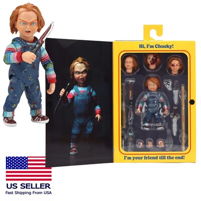 chucky good guys retro cloth 55 action figure brand new sealed neca 275536372277
