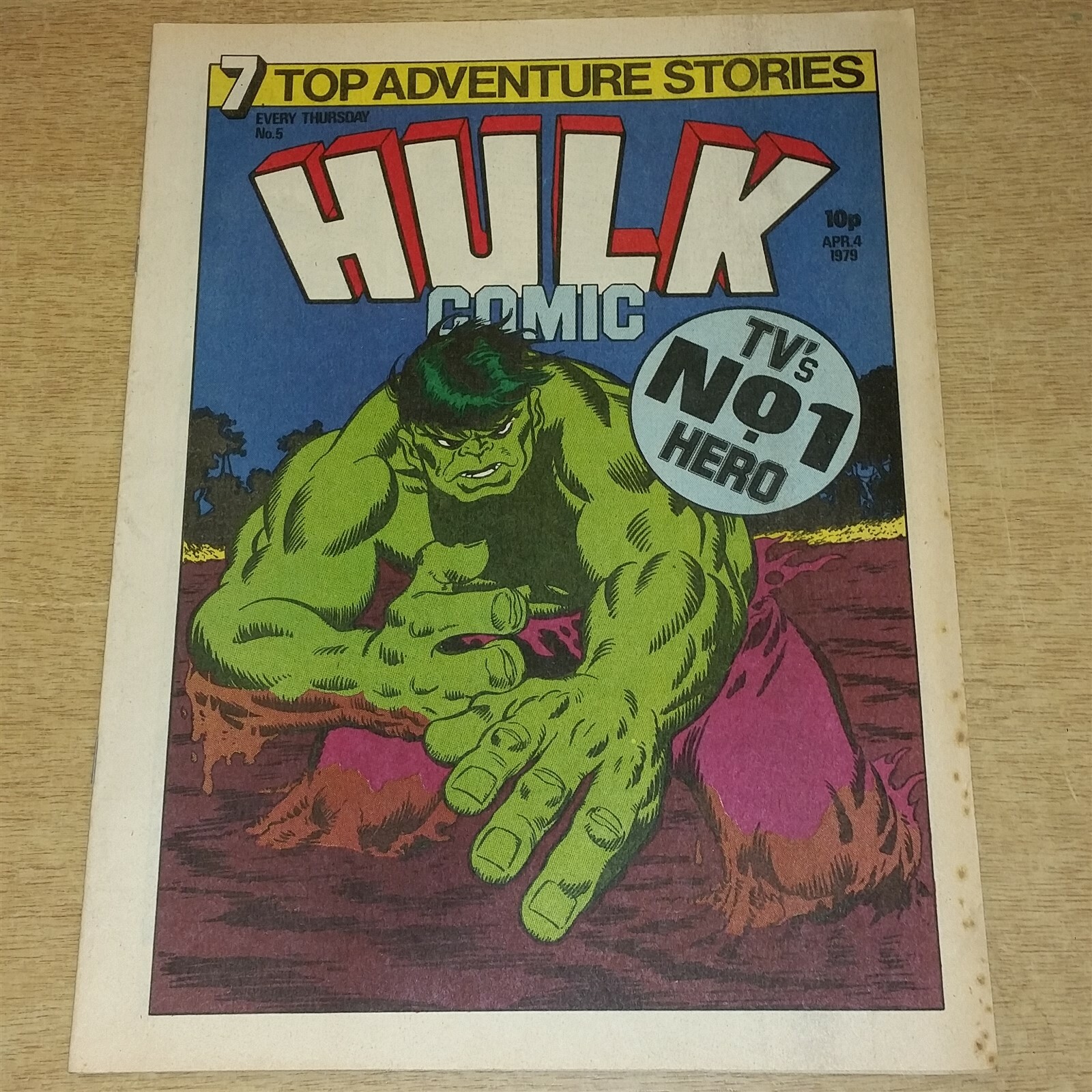HULK COMIC #5 BRITISH WEEKLY MARVEL COMICS 4 APRIL 1979