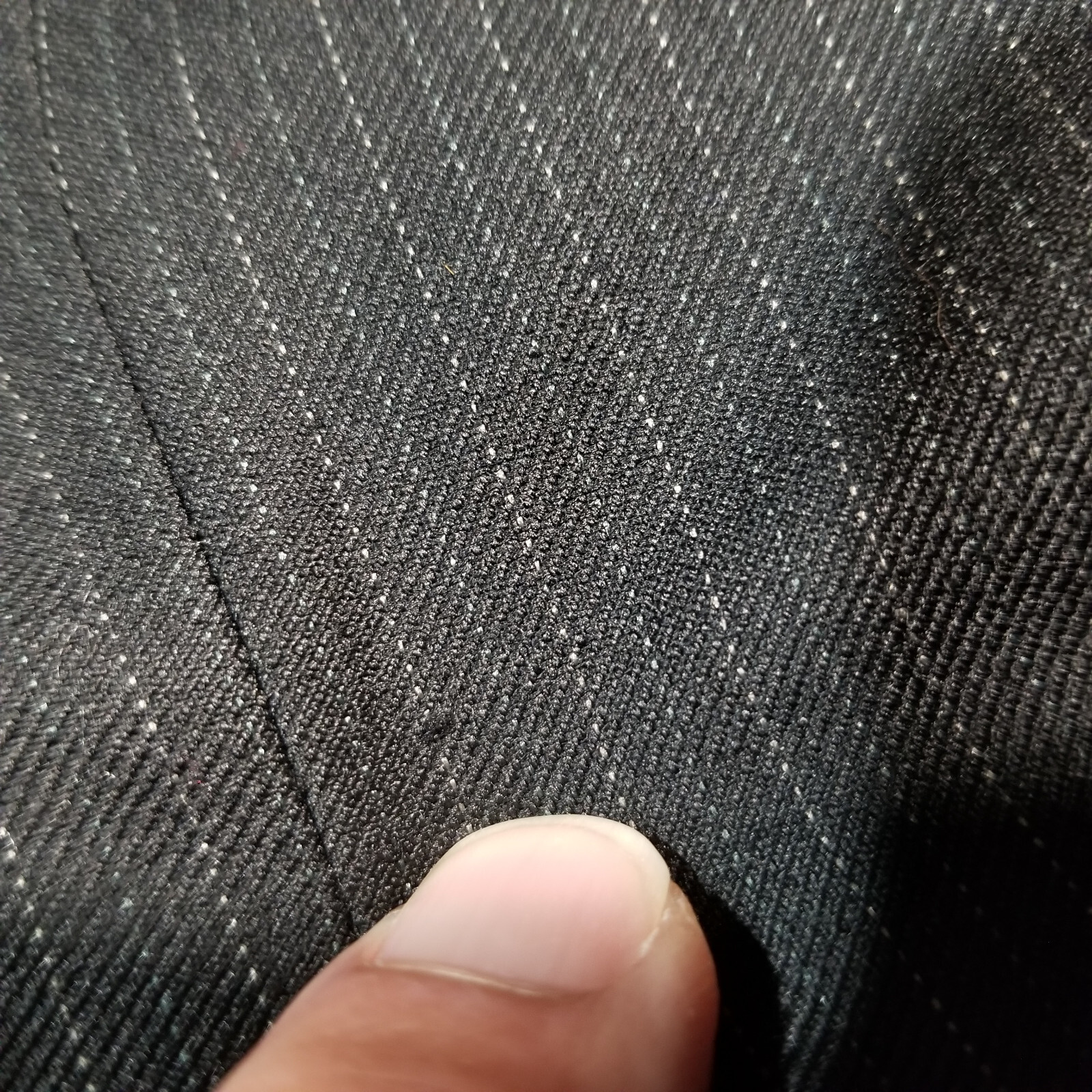 NWT DOCKERS SUIT BLACK W GRAY STRIPE WOOL BLEND 38x29 FLAT FRONT PANT 46R BLAZER