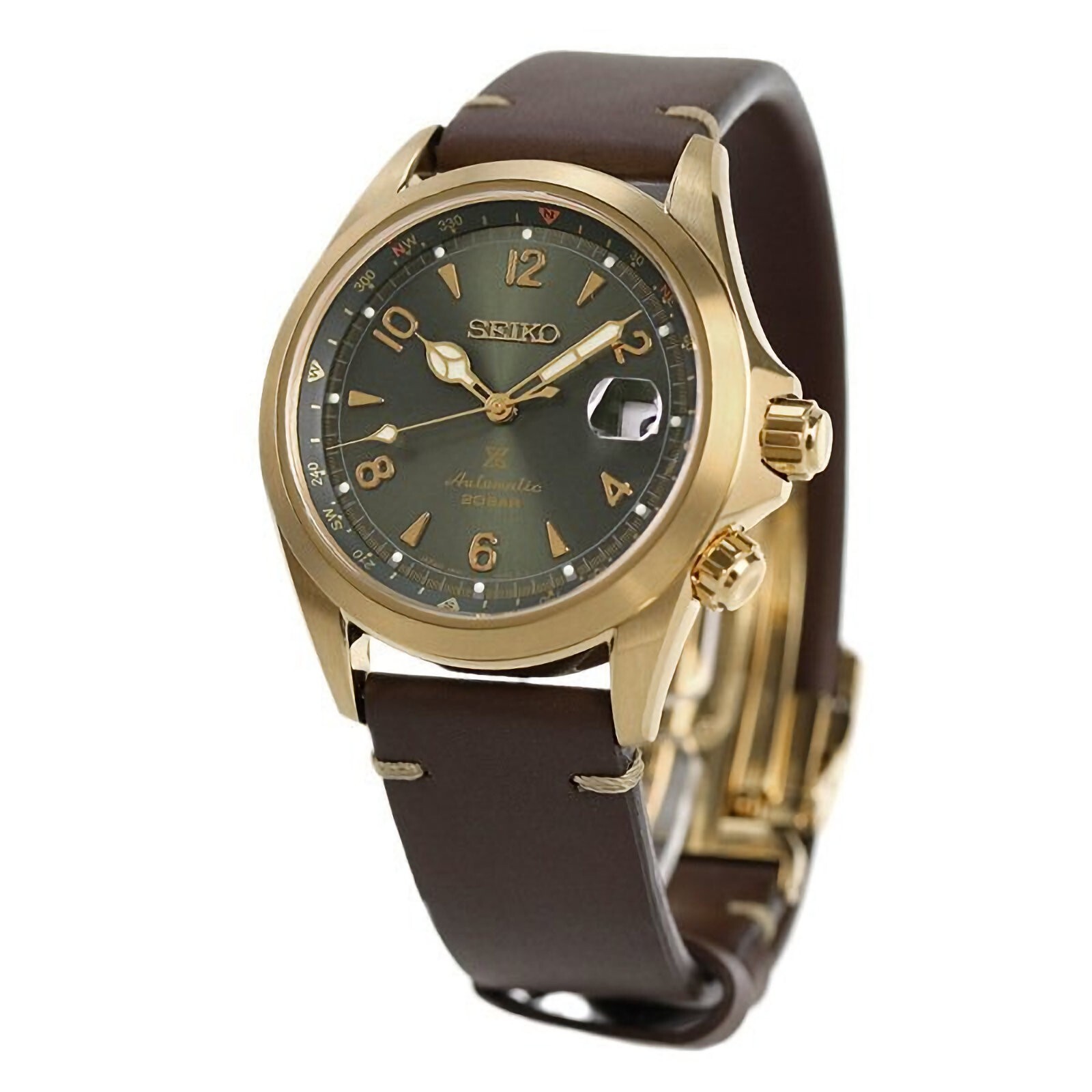 Pre-owned Seiko Prospex Alpinist Spb210j1 Automatic Green Dial Japan Made Watch Warranty