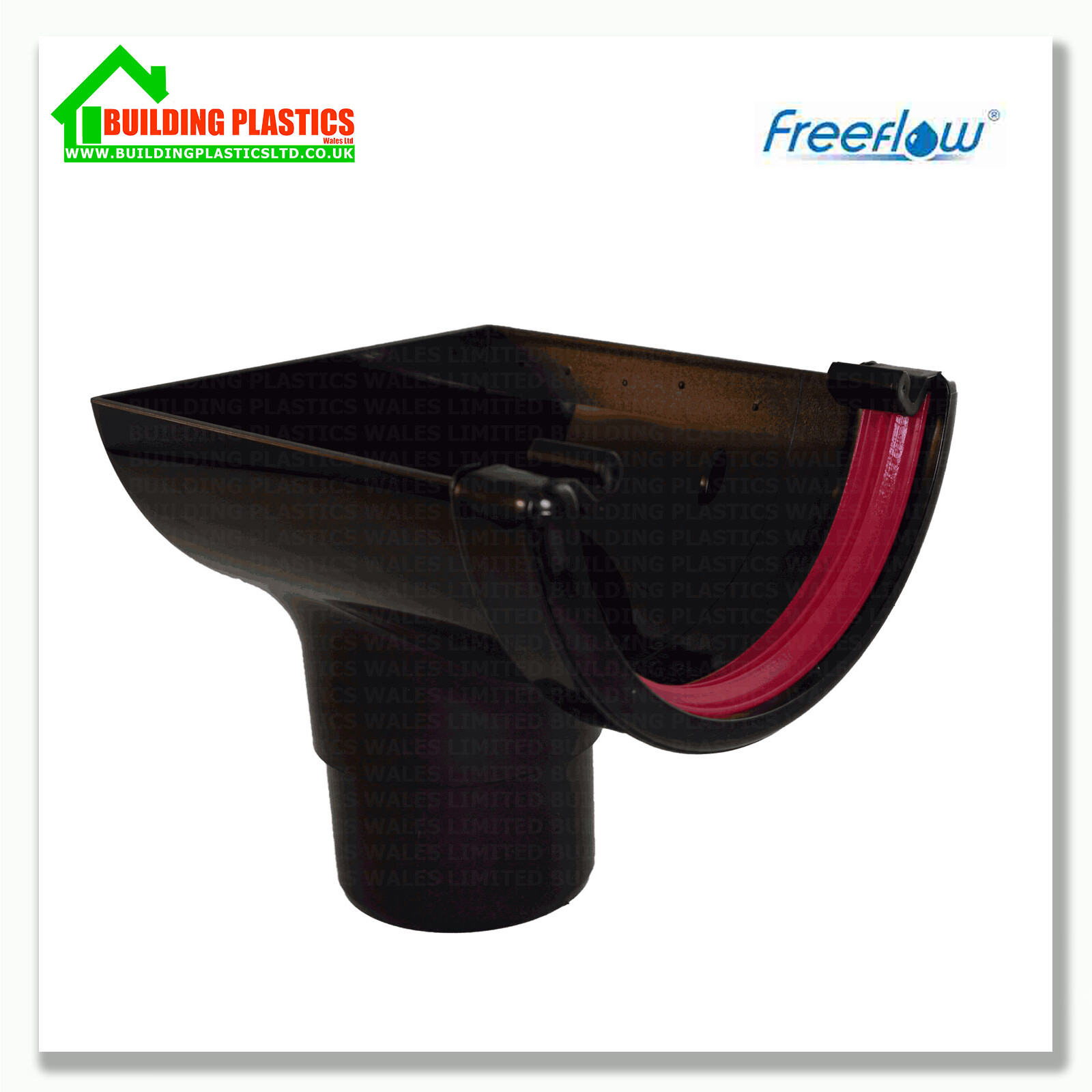 HALF ROUND BLACK GUTTER, DOWNPIPE & FITTINGS 112mm GUTTER & 68mm eBay