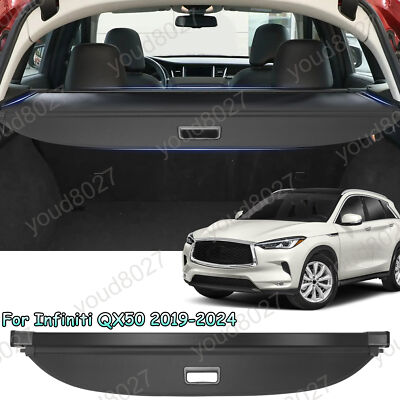For Infiniti QX50 2019-2024 Retractable Cargo Cover Rear Trunk Security Shade