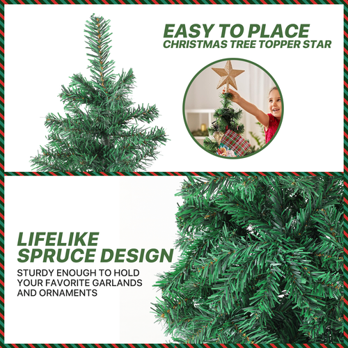 5 FT Christmas Tree Artificial Home Xmas Holiday Decoration w/Metal Stand Green