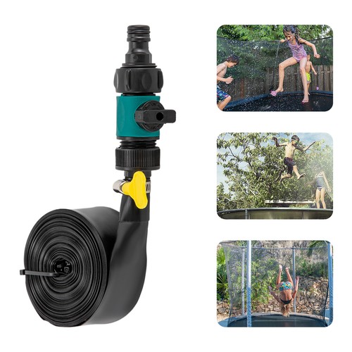 Trampoline Sprinkler Water Spray Kids Outdoor Summer Fun Backyard Waterpark 49FT