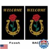 12x18 Inch Run For The Roses Garden Flag, Double Sided Seasonal Holiday Outside Party Decoration Yard Outdoor Sign (run2)