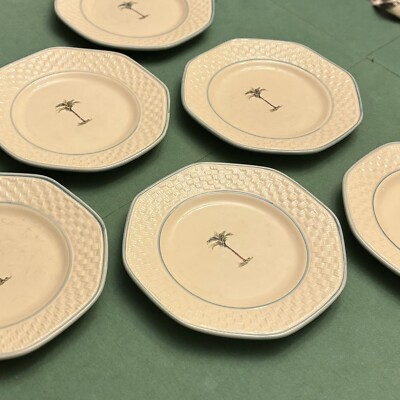 NAUTICA RATTAN 922 BERMUDA TABLEWARES PORTUGAL Set Of 6 ACCENT SALAD PLATES