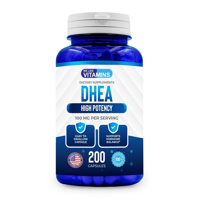 DHEA 100mg 200 Capsules - Best Value 200 Day Supply