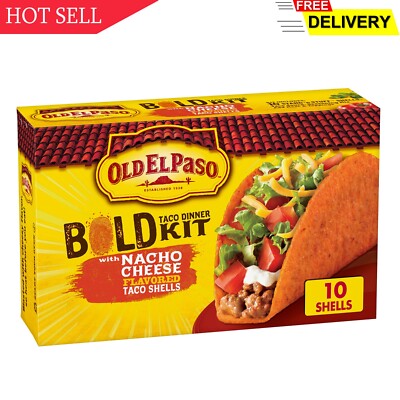 Old El Paso Stand 'N Stuff Bold Nacho Cheese Flavored Taco Dinner Kit, 9.5 oz.