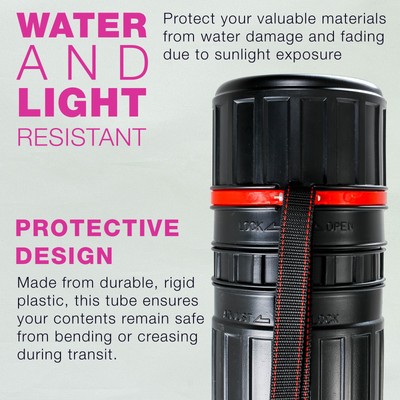 Drafting Drawing Poster Tube LARGE Black Dia: 4-7/8". Length: 30-1/4 - 47-3/4"