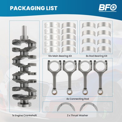 Engine Crankshaft w/ Connecting Rod For 2.4L Hyundai Sonata/Santa Fe Kia Optima