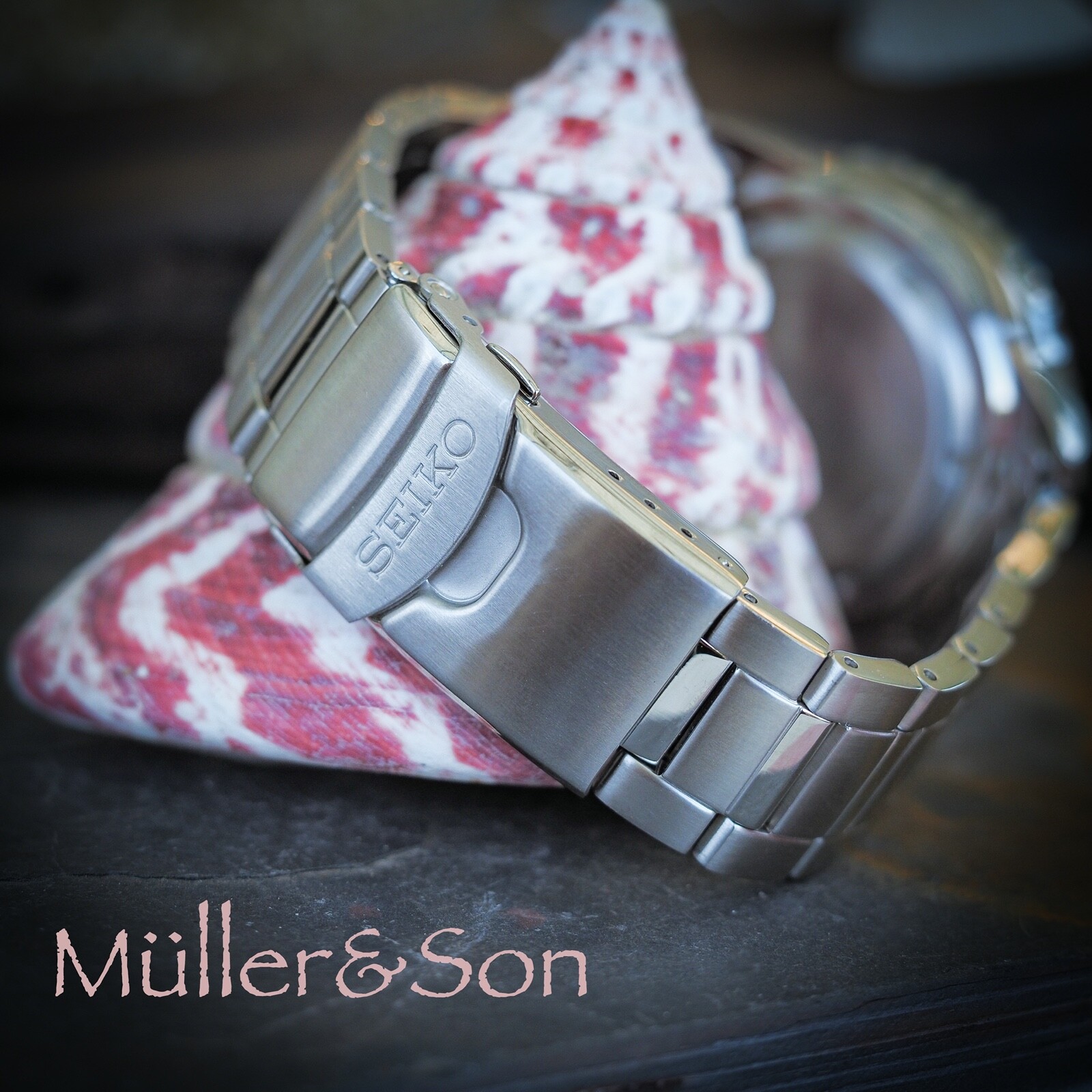 Pre-owned Müller&son Watch "supermod Fff" Made From Seiko Snzh Fifty Five Fathoms+bracelet