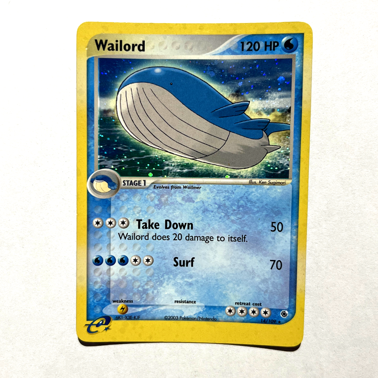 Wailord VLP Holo Rare EX Ruby & Sapphire 14/109 Pokémon TCG Wailord VLP Holo Rare EX Ruby & Sapphire 14/109 Pokémon TCG