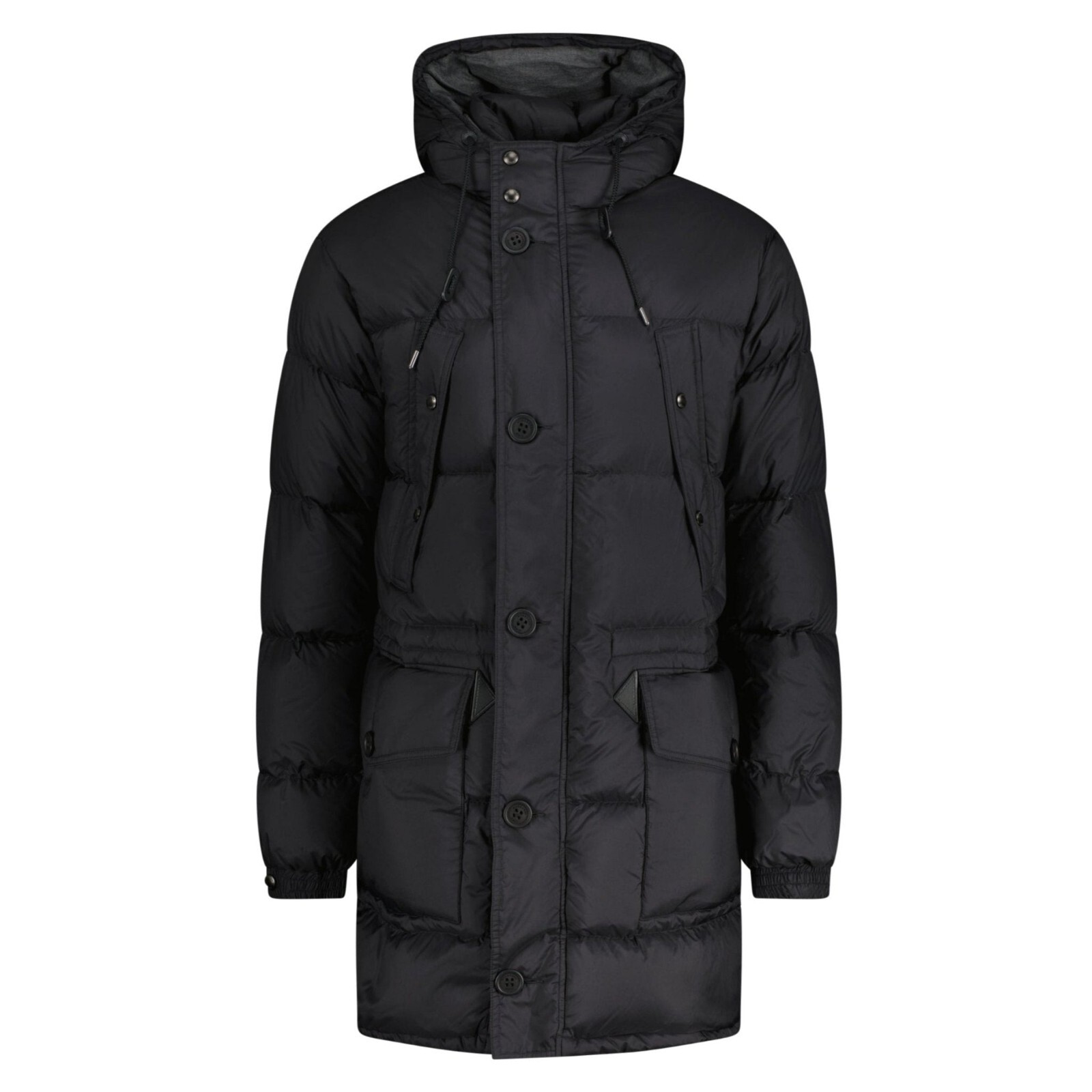 【関税込み】Burberry タン フード付きジャケット $1290 BURBERRY BENSEN BLACK HOODED CHECK LOGO DOWN PARKA