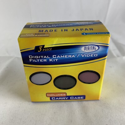 Digital Concepts 58mm Camera Video 3 Piece Filter Kit UV/FL/FDL Film Or Digital