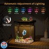ERAARK 1.5 Gallon Betta Fish Tank Aquarium kit with Filter LED Light, Water Pump, Fish Tank Starter Kits, Fish Bowl