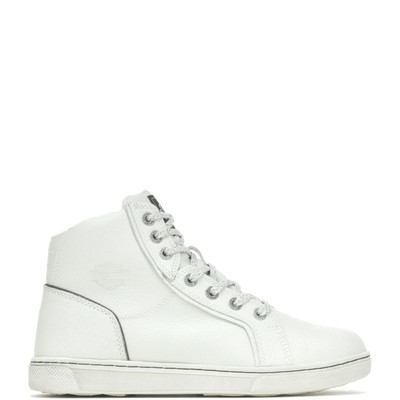 Harley-Davidson Women Bateman White 9.5 M Модные кожаные кроссовки