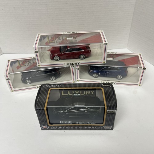 Set of 4 LUXURY COLLECTIBLES 1/43 CADILLAC 2011 SRX CROSSOVER - CTS V WAGON