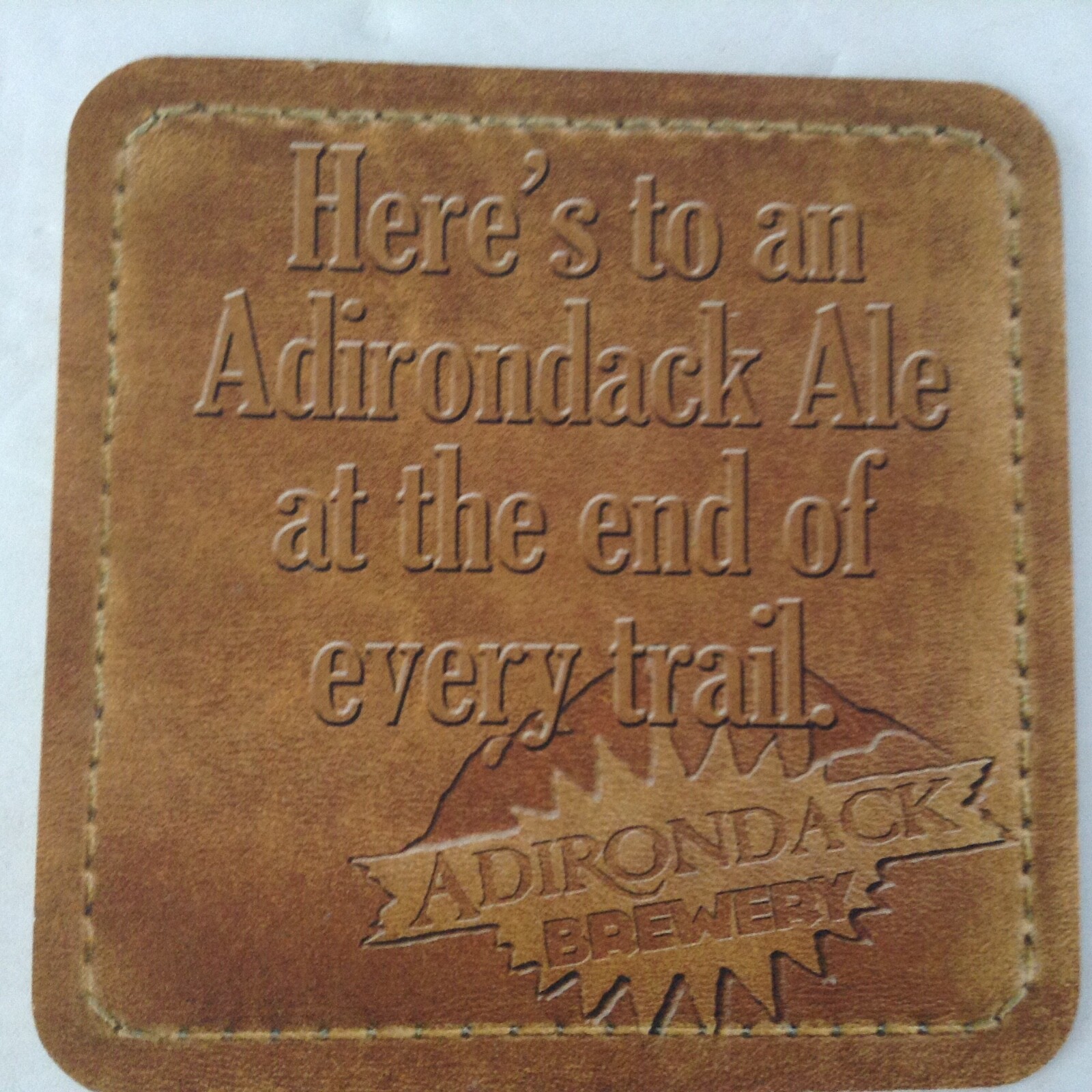 VINTAGE Memorabilia ALE Coaster/Mat Adirondack Brewery, Dirty Blonde Pale