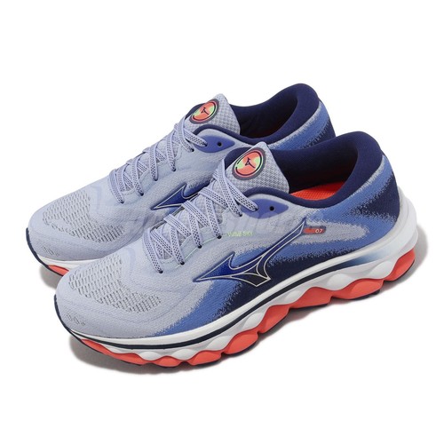 

Женские беговые кроссовки Mizuno Wave Sky 7 Blue Orange J1GD2302-24, Синий, Wave Sky 7