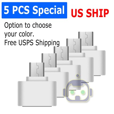 5 Pack USB-A Female To USB-C Male Adapter OTG USB 3.0 3.1 Compatible Converter 
