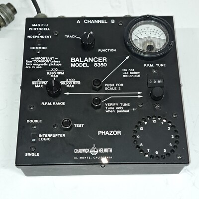 CHADWICK-HELMUTH MODEL 8350 HELICOPTER ROTOR BLADE BALANCER/ANALYZER
