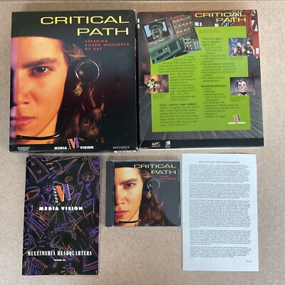 Critical Path Big Box PC & MAC CD-ROM Game 1994 Windows Media Vision Mechadeus