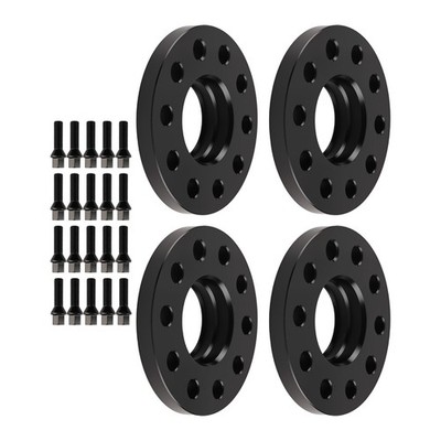 4pc 10mm 12mm Wheel Spacers for BMW 1 Series F40 2019-24 5x112 Black Hub Centric