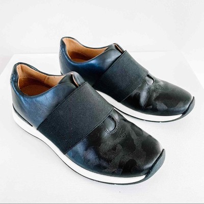 Vionic &bull; Black Cosmic Codie Camo Slip On Casual Tennis Shoe Sneaker Sz 6