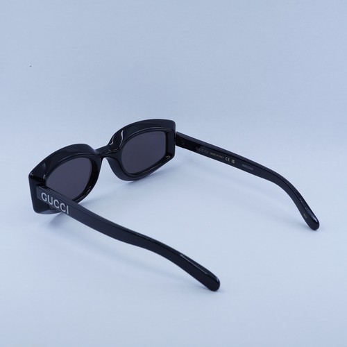 Pre-owned Gucci Gg1719s 001 Black/grey 51-23-145 Sunglasses Authentic In Gray