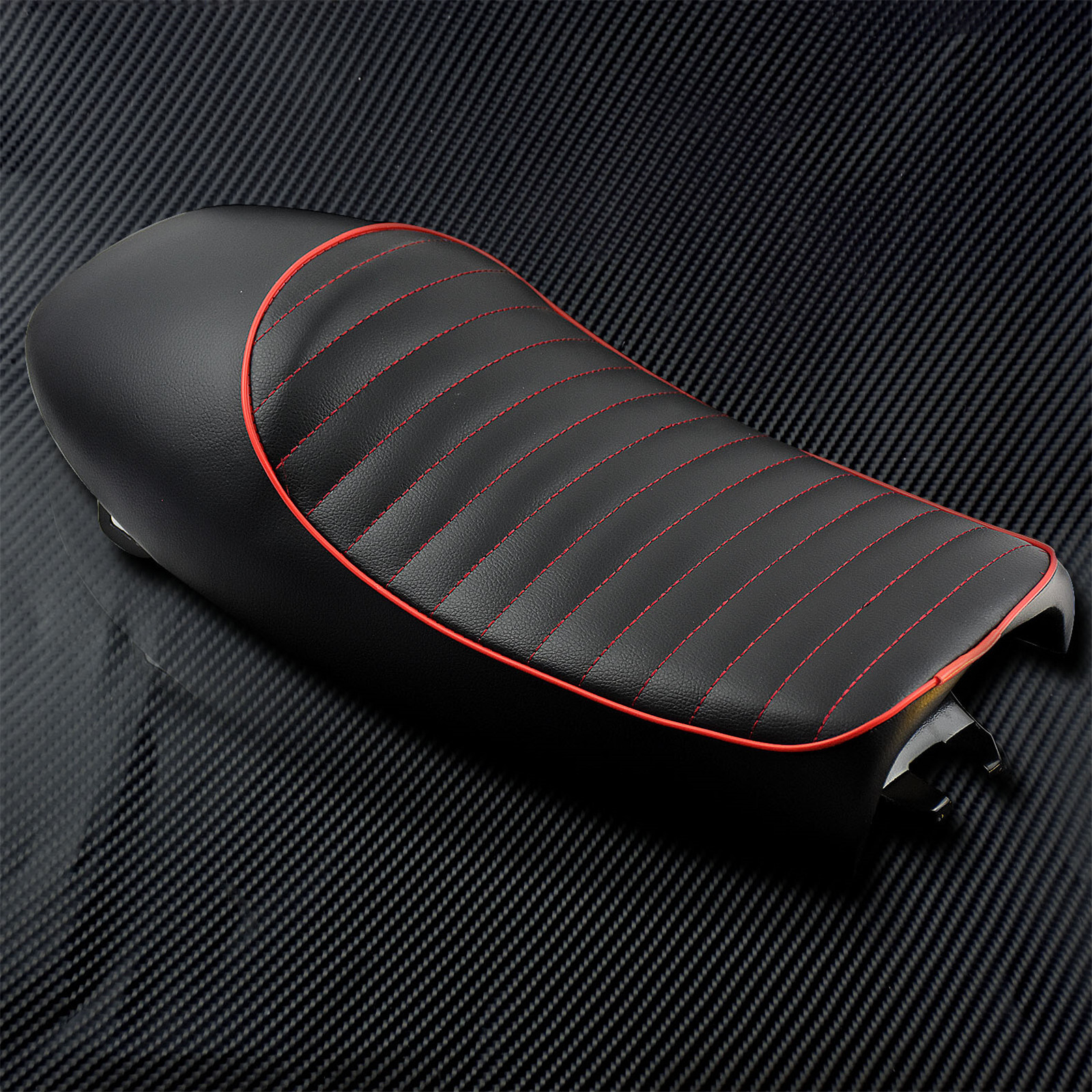 Vintage Hump Cafe Racer Seat Fit For CB100 CB125S CB200 CB350 CL350 Black & Red